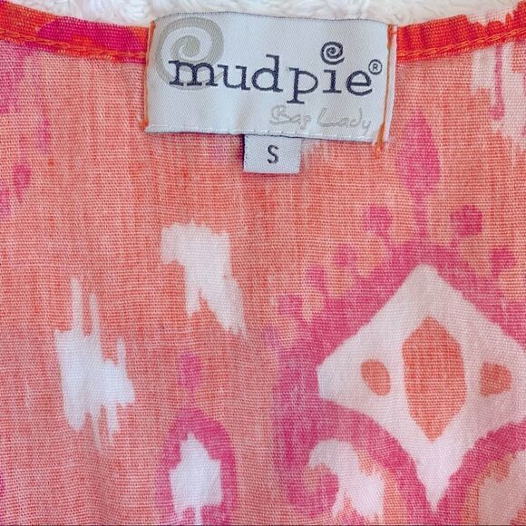 Mud Pie Cover-up Dress in Orange, Pink, and White Women’s Size Small (S) - Picture 6 of 9